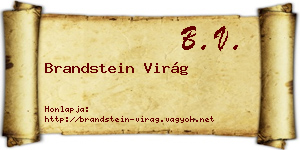 Brandstein Virág névjegykártya